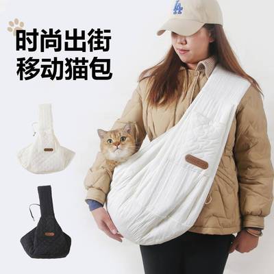 猫包外出可携式宠物托 托特斜挎包小型犬狗袋透气四季轻便猫咪胸