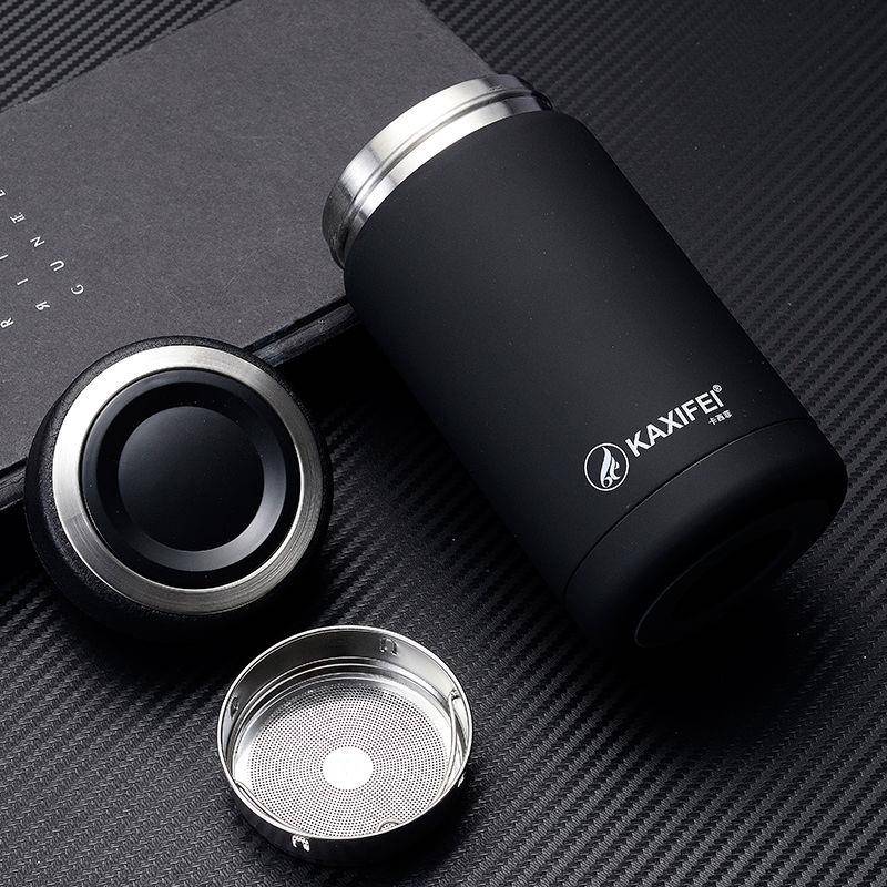 保温杯304不锈钢磨砂水杯茶杯可携式防摔口杯简约男女刻字定制log