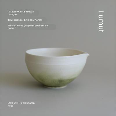 陶艺家系列·offday光合日常抹茶碗手作片口带嘴碗打抹茶工具抹茶