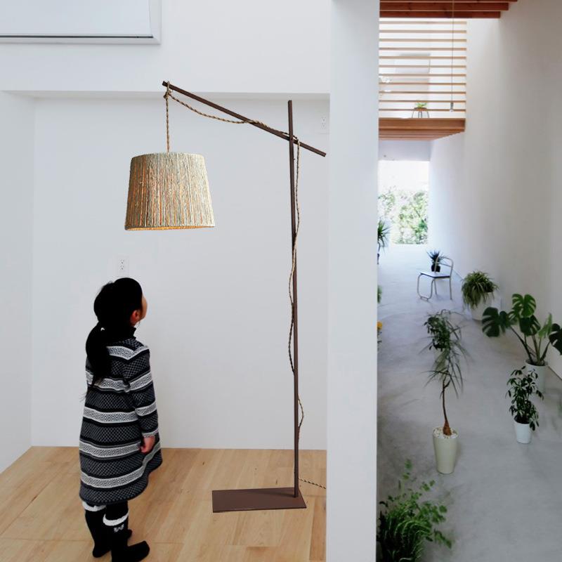 中古风落地灯客厅沙发边卧室床头书房钓鱼灯中式禅意复古茶室灯