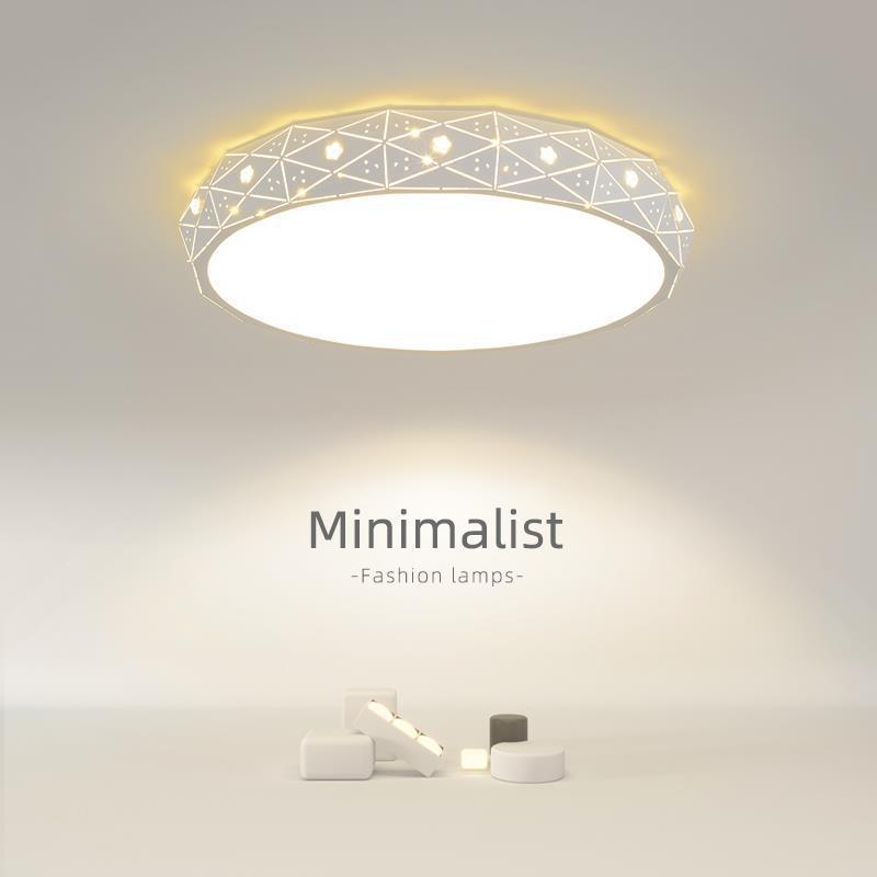 卧室灯现代简约温馨浪漫led吸顶灯圆形客厅灯儿童房间书房灯饰