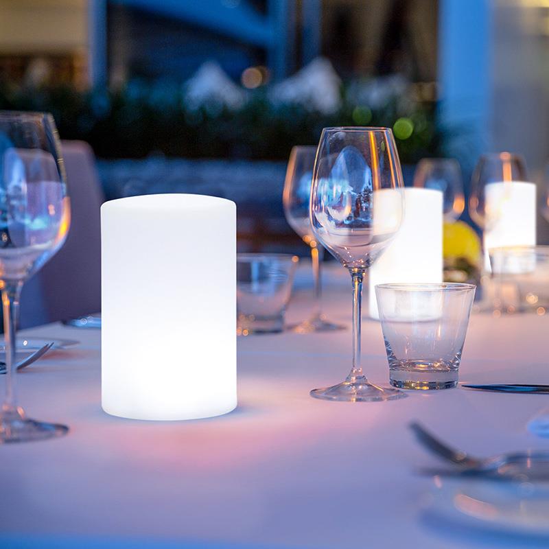 圆柱桌灯led餐桌桌面灯创意吧台充电小夜灯卡座服务酒吧台灯氛围