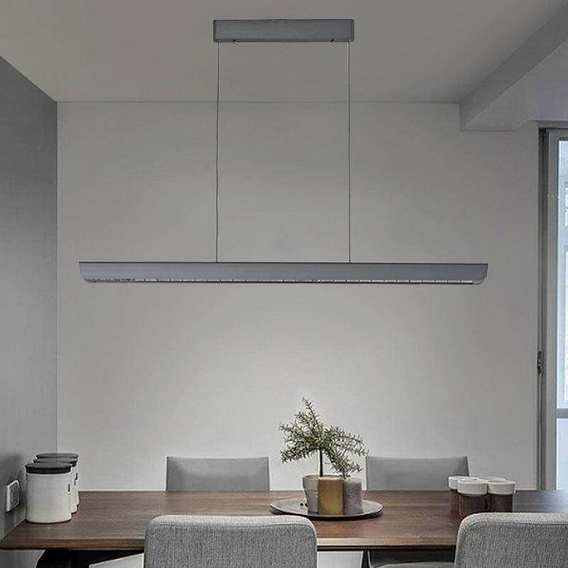 现简约餐厅吊设计师个性吧台客厅灯具创意一字装饰LED长条灯具
