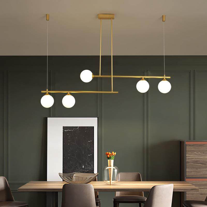 餐厅吊灯现代简约茶室办公室前台长条台球灯桌球北欧复古吧台吊灯
