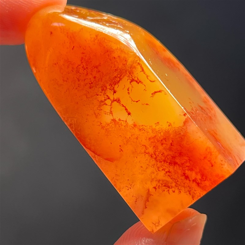天然老挝石水洞体朱砂章料印章老坑大红袍鸡血石素章巴林鸡血篆刻