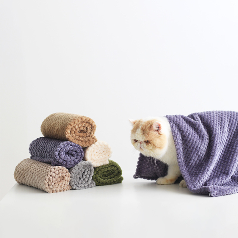 云貂绒宠物被子狗狗猫咪床垫猫窝秋冬季保暖舒适不粘毛加厚毛毯子