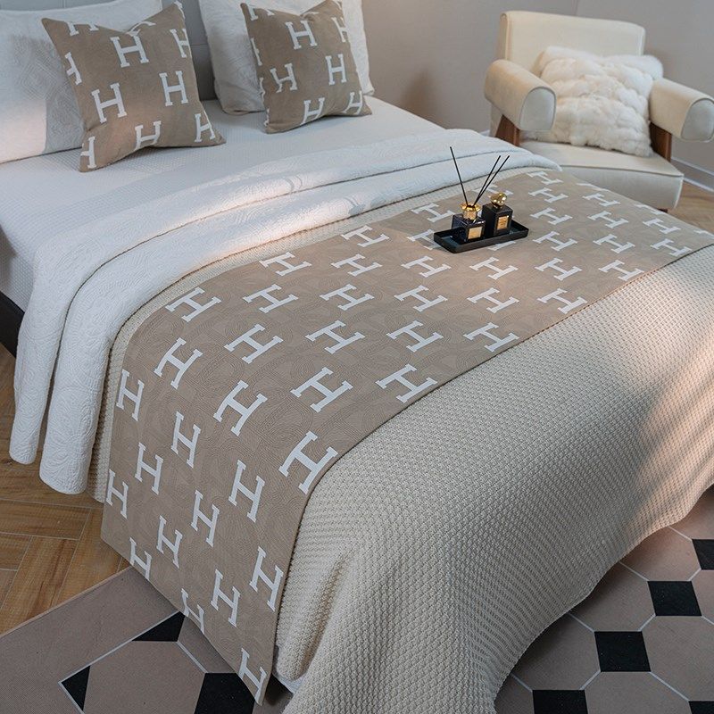 法式诧寂风床旗高档酒店床上用品特色样板房床尾垫民宿床尾巾,床上用品,床旗,淘宝优惠券,粉丝福利购,淘宝优惠卷