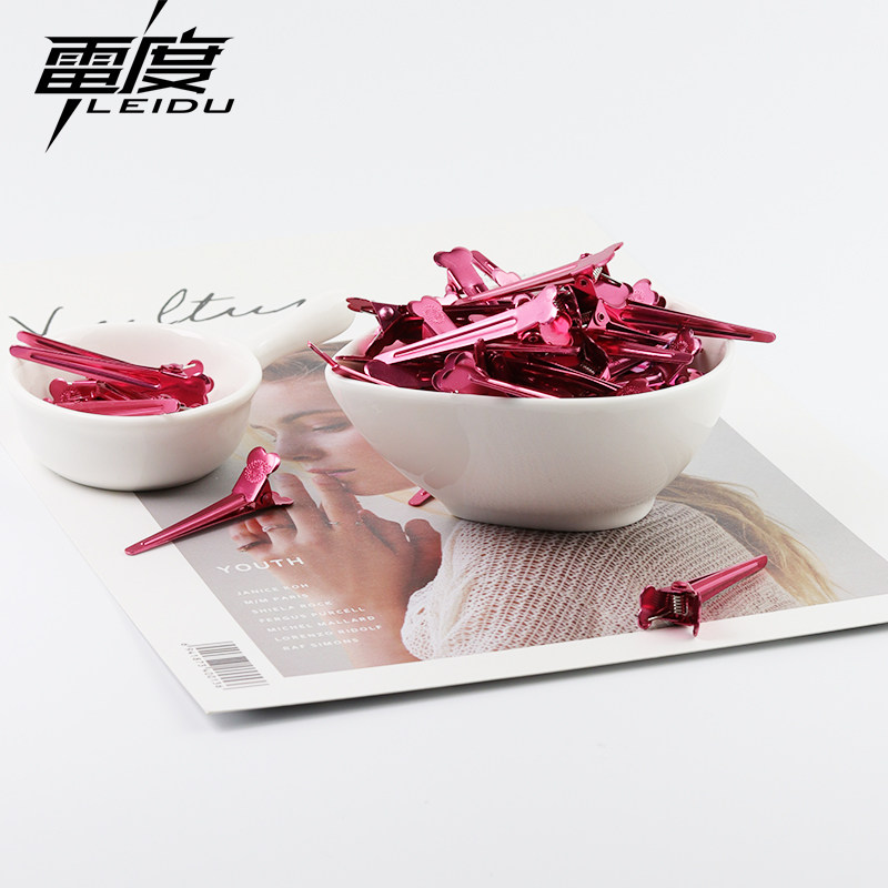 盘发美发夹鸭嘴夹小号烫发头发夹子分区定位夹专业手推波纹平口夹