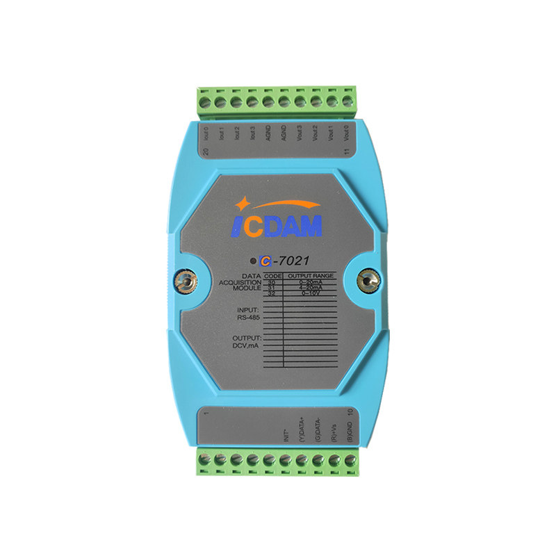 C-7021V 1通道/路14位模拟量 0-10V 电压输出485总线数据采集模块