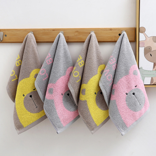 5条装 纯棉毛巾儿童洗脸家用成人男女面巾全棉卡通柔软吸水不掉毛