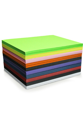 彩色硬卡纸A4手工纸手绘贺卡230g厚硬卡纸儿童画画美术橙色金黄色