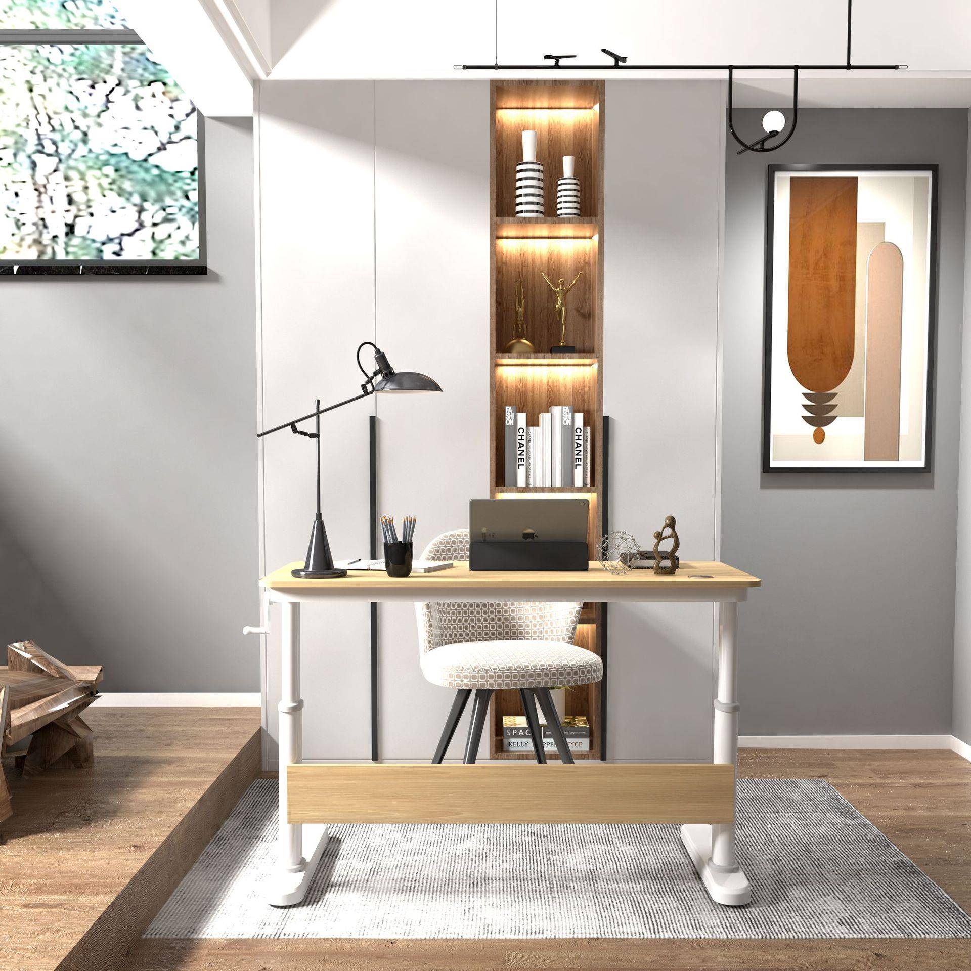 沈氏办公桌写字桌老板职员工作位办公位可升降现代简约