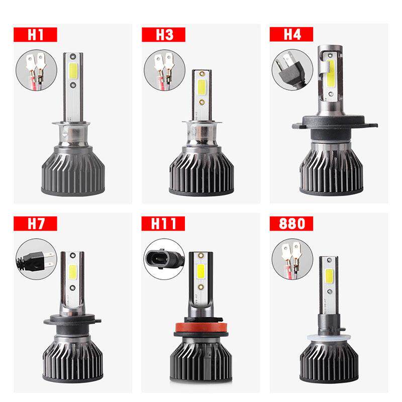 工厂F2汽车led大灯12v24v前大灯泡h4远近光48W改装灯V6车头灯