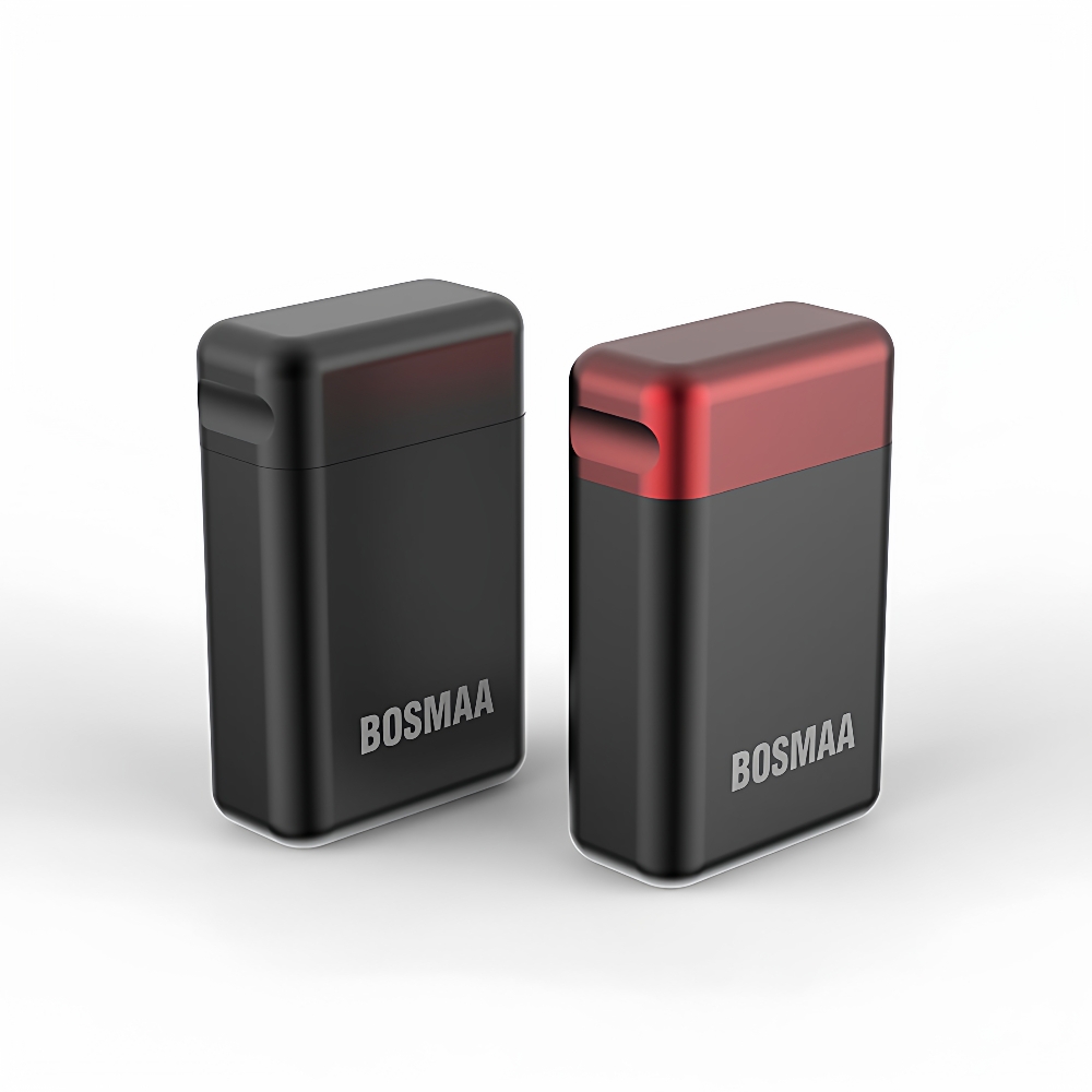 BOSMAA汽车钥匙屏蔽盒子KB021数控铝制金属CNC转轴翻盖磁铁吸合盒