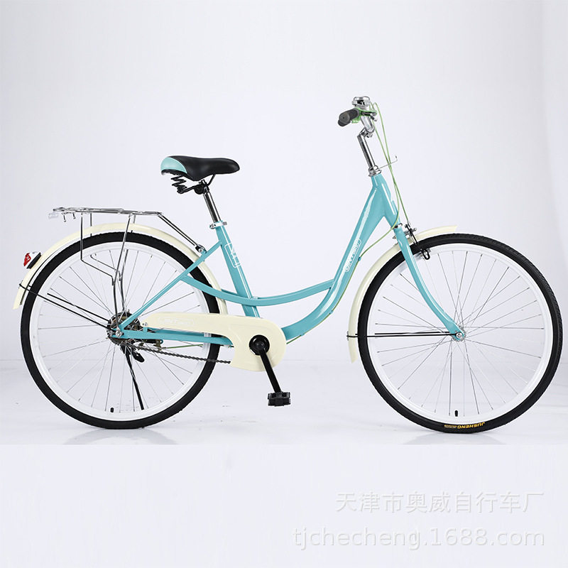 厂家跨境出口24寸26寸上下班自行车 CPC/GCC认证成人轻便女士单车