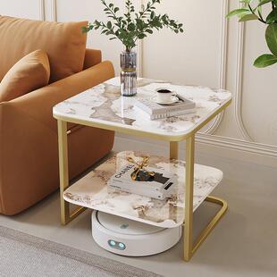 岩板沙发边几角几轻奢高级感现代简约极窄小边几茶几可移动小方桌