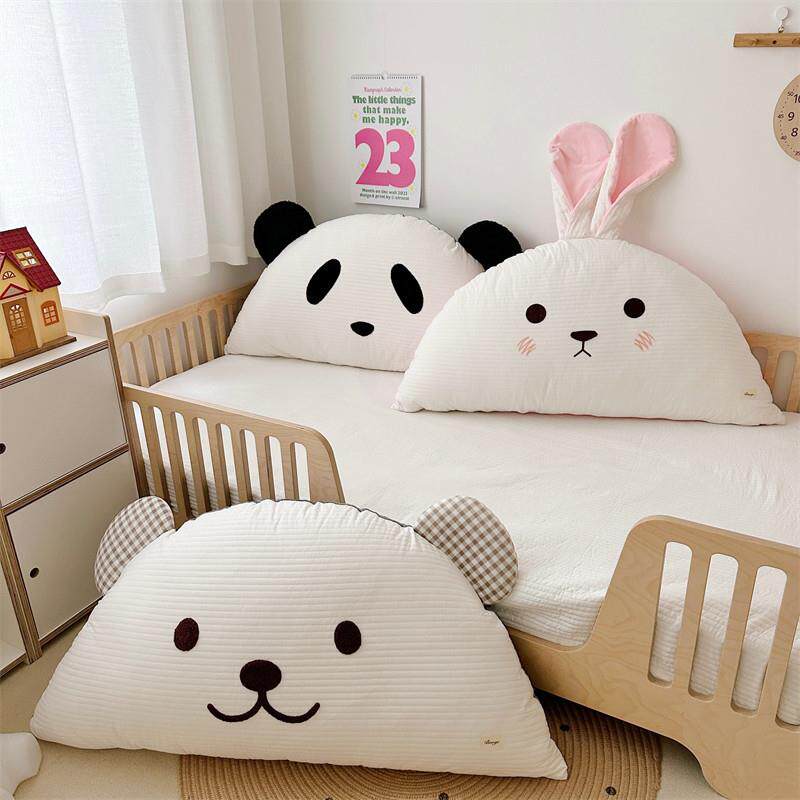 可爱动物造型儿童房床头靠背卡通全棉抱枕婴儿床靠枕成人沙发靠垫