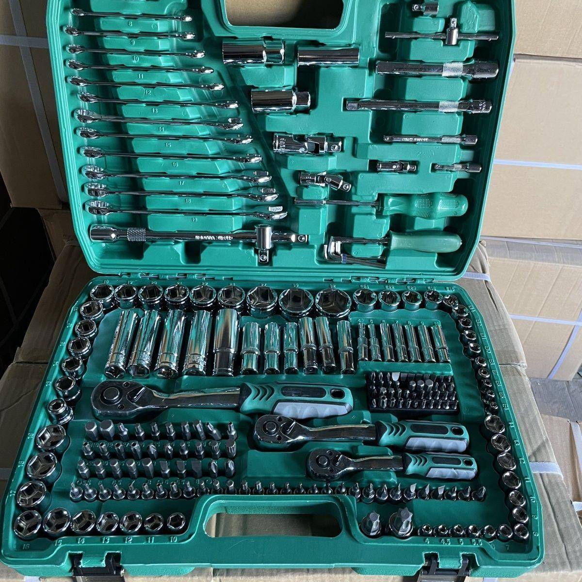 汽修工具套装216件套筒扳手汽保工具72齿快速扳手套筒组合工具箱