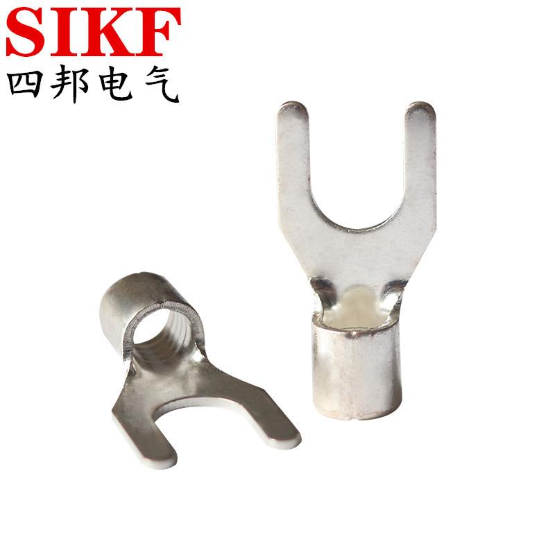 SIKF大孔径桥架线连接UT系列冷压铜接线端子铜线耳鼻子叉形裸端头