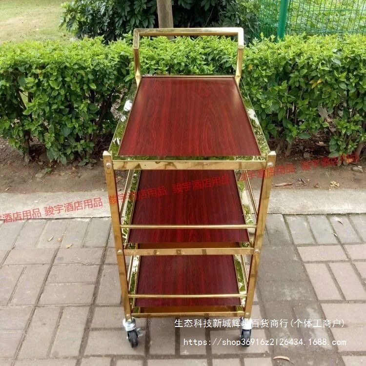 铁艺小推车餐车酒店餐厅多层商用酒水车火锅店移动手推车式置物架
