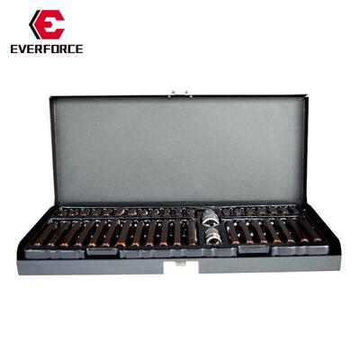 40pcsS2批头提铁盒套装汽修维修长内六角柄扳手套筒花型梅花