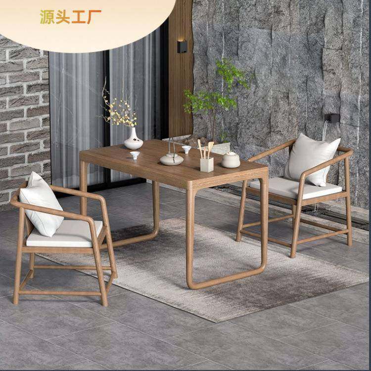 阳台茶桌椅组合小户型茶台家用茶台实木简易小茶桌极简泡茶桌2025