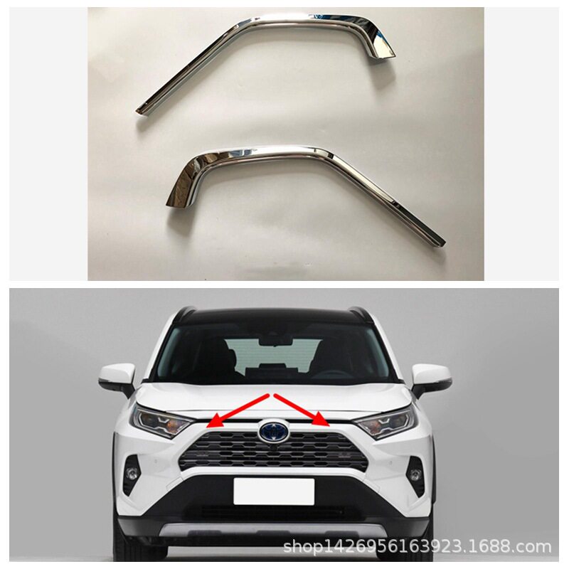 19RAV4中网饰条 适用于丰田新荣放RAV4前车标亮片中网格栅框改装Y