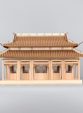 新中式禅意古建筑模型中国风玄关柜茶桌茶桌凉亭样板间售楼部摆件