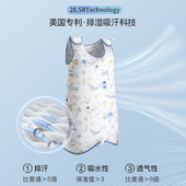 婴儿睡袋夏季 新生儿童防踢被子护肚子神器夏天 纯棉纱布宝宝背心式