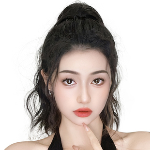 真发龙须刘海假发女自然前额假刘海无痕鬓角发夹头帘假发片新款卷