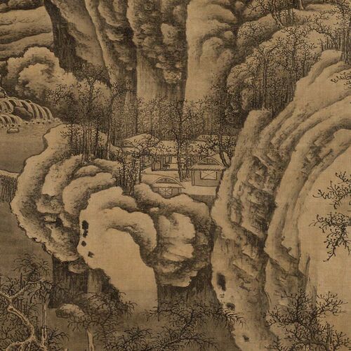 北宋 郭熙雪山兰若图 高清微喷打印宋代明人名画画稿装饰画心范本 - 封面