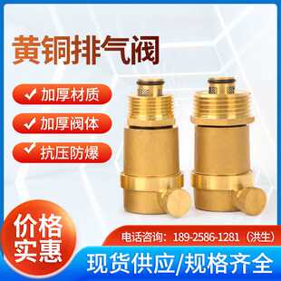 黄铜自动单向排气阀采暖供热丝扣螺纹排气阀暖气管道自动泄气阀