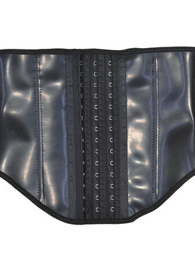 80225前长后短大臀撸铁束腰腰封哑光黑色