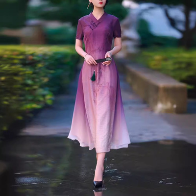 新品旗袍2023年夏季新款改良新款