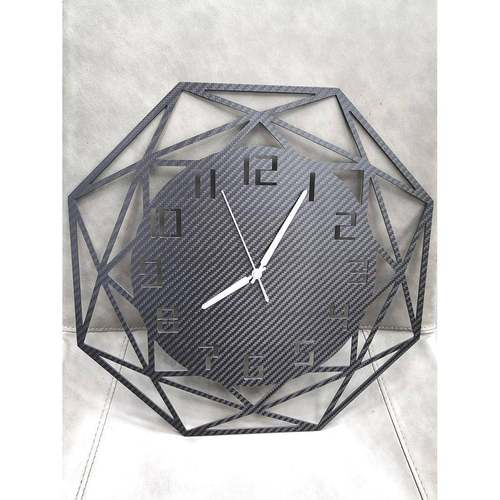 客厅极简玄关壁碳纤维挂钟设计感挂墙装饰轻奢现代简约创意时钟