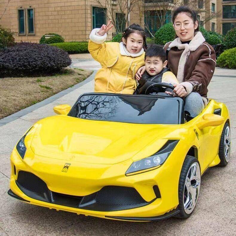 儿童电动汽车双座大号遥控车可坐大人男女小孩宝宝四轮充电玩具车