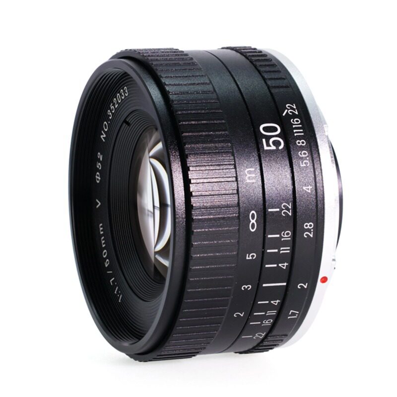 50mm F1.7大光圈手动镜头人像定焦镜头 微单单反全画幅镜头小痰盂