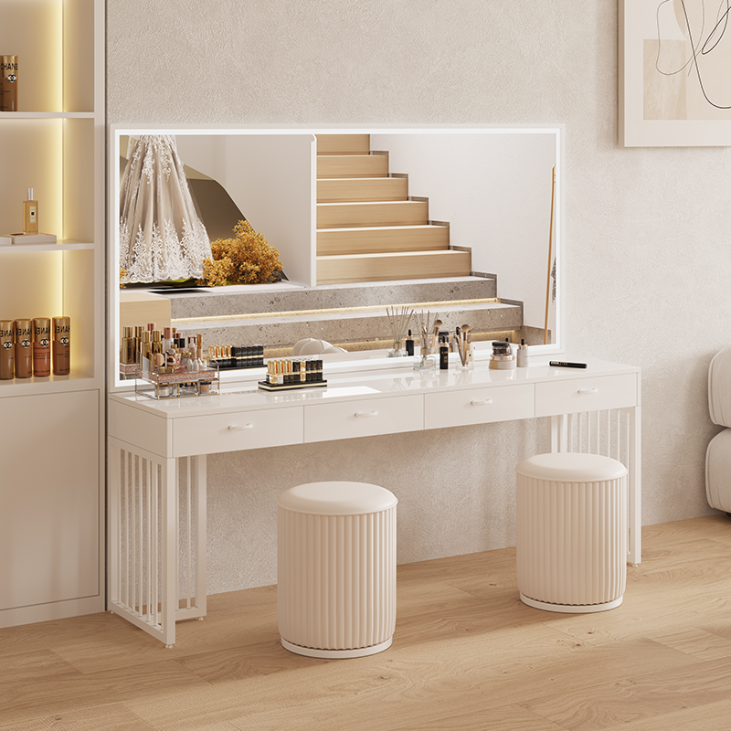 化妆台卧室简约现代新款化妆桌子带化妆镜影楼专用高级妆台梳妆台
