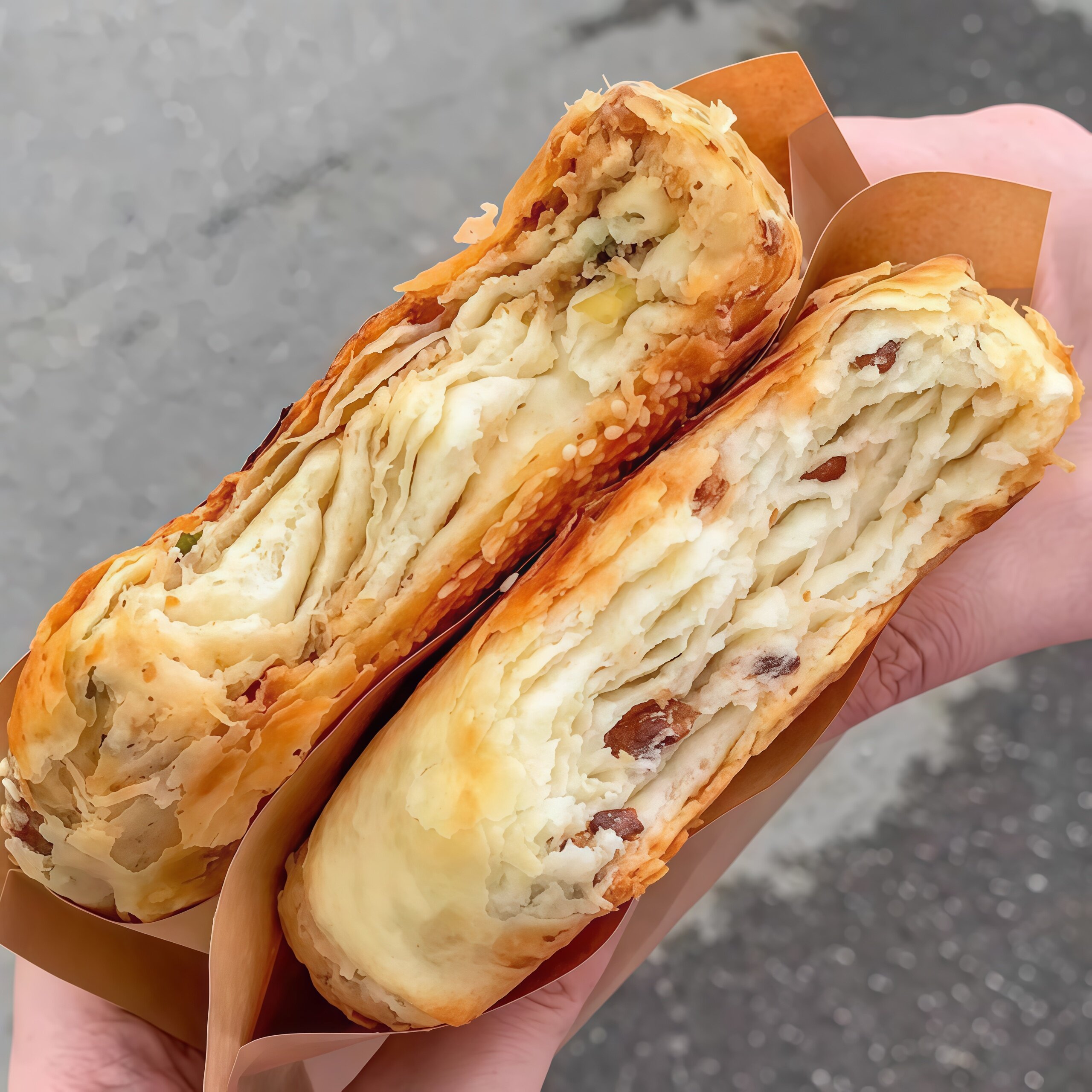 【配料干净】椒盐千层火烧手工油酥烧饼咸香酥脆全麦北方面食早餐