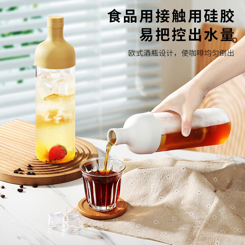 家用高硼硅玻璃冷萃杯家用冷泡水果茶壶大容量冰萃壶咖啡冷萃瓶壶