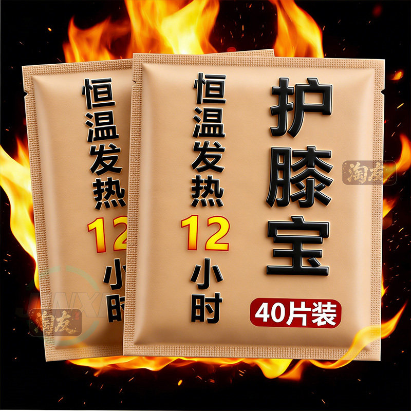 艾草蒸汽护膝宝弹力面料贴合膝关节屈膝不易移位草本温敷膝盖养贴