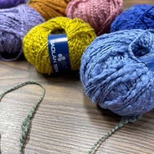 燕赵蠡 蜗宝e宝毛线2022新品靌籣蒂尼大肚纱40g钩针棒针特色毛线