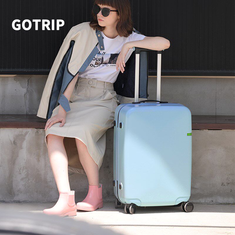 Gotrip轻便静音行李箱20寸登机箱女高颜值24寸旅行箱拉杆箱