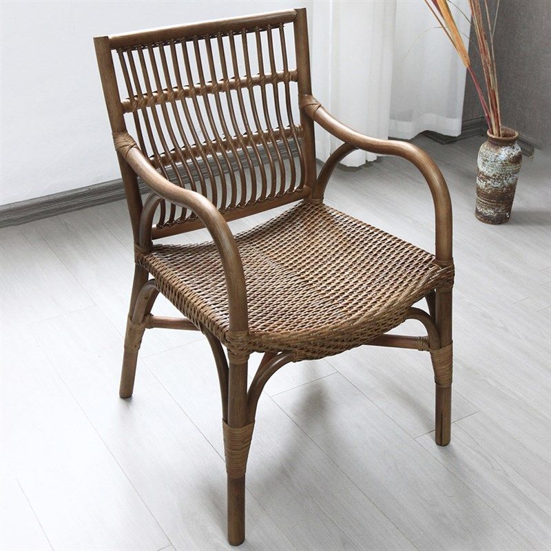 天然藤皮编织官帽椅客厅阳台户外休闲藤椅单人老人靠背茶室主人椅,住宅家具,阳台椅,淘宝优惠券,粉丝福利购,淘宝优惠卷