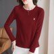 t恤女士打底衫 春秋内搭可外穿2025新款 女装 圆领长袖 爆款 洋气上衣