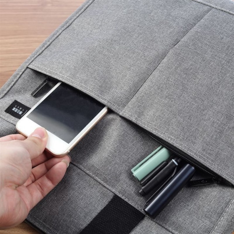 大容量拉链手提文件袋补习袋中小学生拎书袋商务帆布手提包F7000