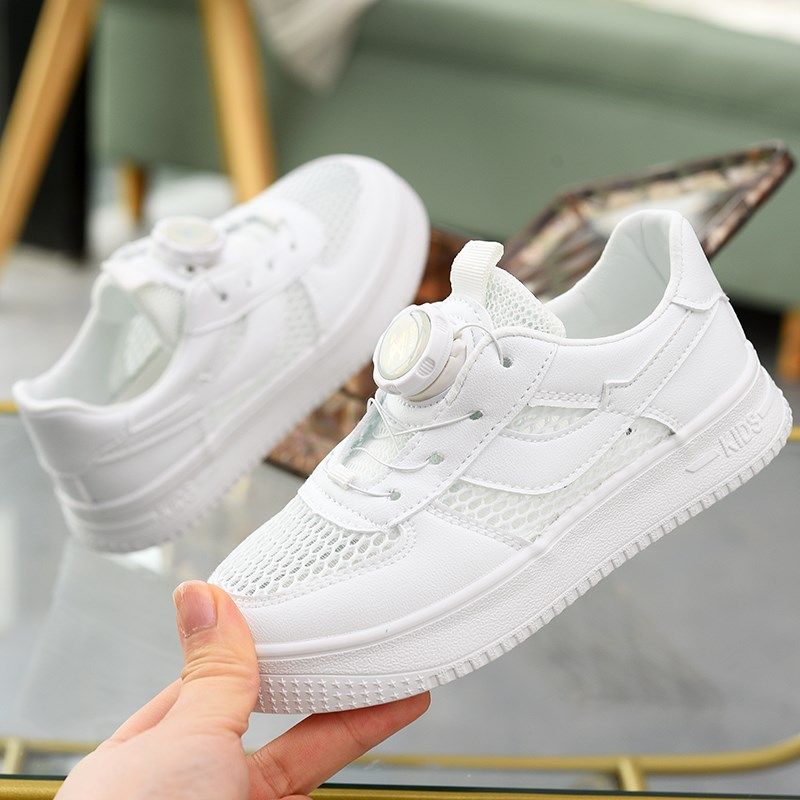 儿童网面板鞋2025春季新款软底女童鞋旋转扣跑步鞋小白鞋男童网鞋,童鞋/婴儿鞋/亲子鞋,板鞋,淘宝优惠券,粉丝福利购,淘宝优惠卷