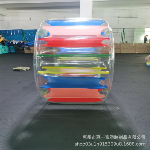 厂家现货充气水上滚筒球儿童玩具水上步行球PVC充气爬筒水上运动