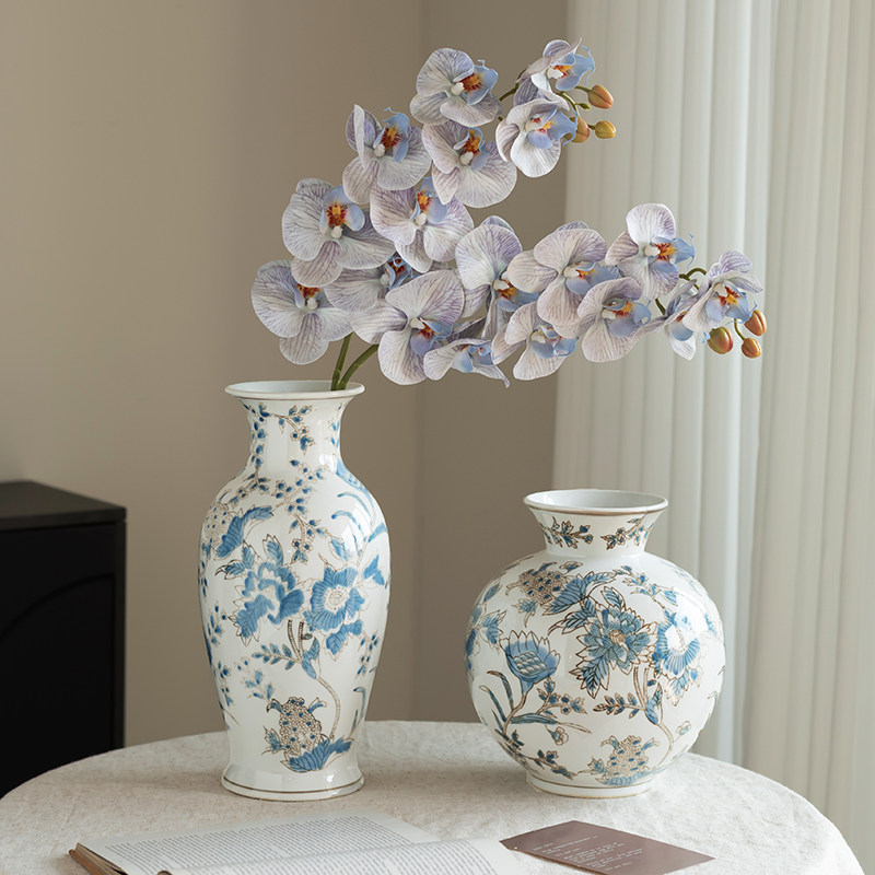 陶瓷花瓶摆件客厅插花青花瓷宋代美学摆件高级感复古玄关家居装饰,家居饰品,花瓶,淘宝优惠券,粉丝福利购,淘宝优惠卷