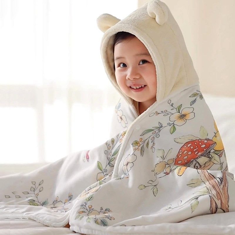 婴儿浴巾带帽斗篷新生儿宝宝洗澡专用超软可穿式初生儿童秋冬浴袍,婴童用品,浴巾,淘宝优惠券,粉丝福利购,淘宝优惠卷